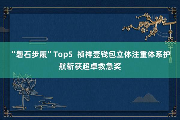 “磐石步履”Top5  祯祥壹钱包立体注重体系护航斩获超卓救急奖